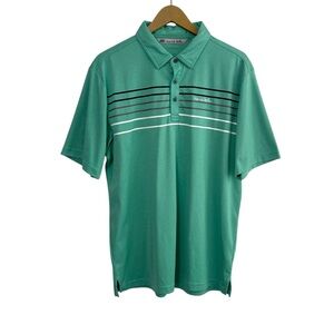 Travis Mathew Size Large Green Polo Tee Shirt Golf Preppy Athletic Outdoor
